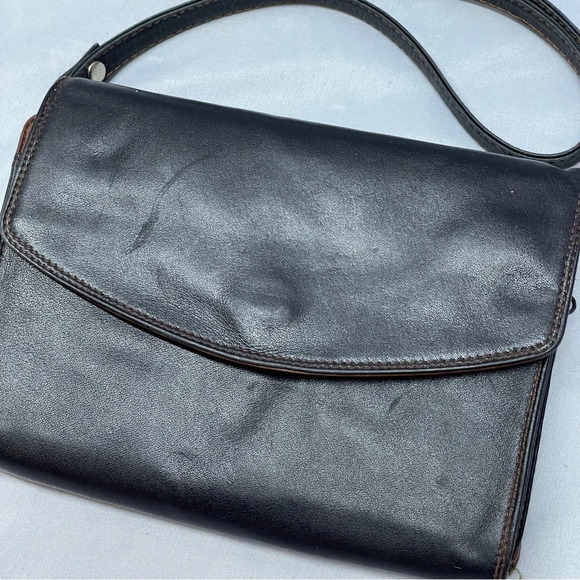 Pre-owned Derec Alexander Men Cross body Genuine Black Leather Bag - Picture 2 of 16